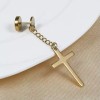 Unbranded 2 Piece Gold Dangling Cross Earrings - Ear Plugs,