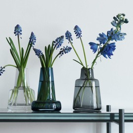 Holmegaard Flora Short Neck Vase - Smoke - H12cm