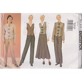 Butterick 67112000 Misses'/Miss Petite Jacket, Skirt, Vest and Pants; Sizes 18-20-22