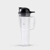 Nutribullet 24 oz Travel Cup with To-Go Lid, Clear/Black,1 Count
