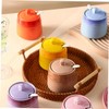 FUNOMOCYA Ceramic Salt Jar Spoon Truffle Salt Shaker for Spices