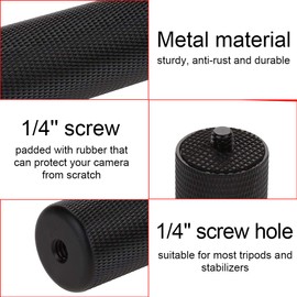 Tripod Extension Rod, 1/4" Screws Desk Tripod Stabilizer Accessory Adjustable Extension Rod Telescopic Pole Monopod Accessory for Tripod Monopod