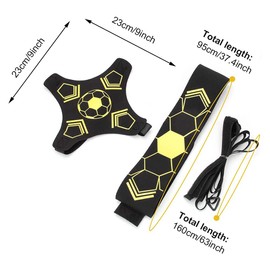 Soccer Training Belt,Solo Soccer Practice Trainer Adjustable Practice Belt Football Practice Belt Soccer Kick Train Equipment,Hands Free Soccer Belt Fits Ball Size 3, 4, 5, Kids and Adults