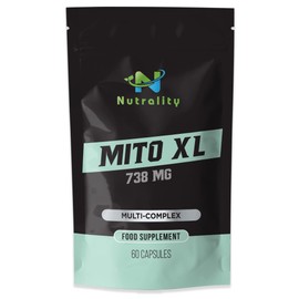 Nutrality Mito XL Supplement, 738mg | Mitochondrial Energy Optimizer, Healthy Mitochondria, Cellular Energy, Cognitive Support, Brain Health | 1 Month Supply, 60 Vegan-Friendly Capsules