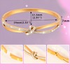 MILAKOO Dainty Stainless Steel Bangle Bracelet Gold-plated Tiny Waist Twisted