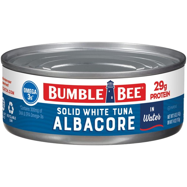 Bumble Bee Tuna Albacore blanco sólido en agua, enlatado, 5 onzas