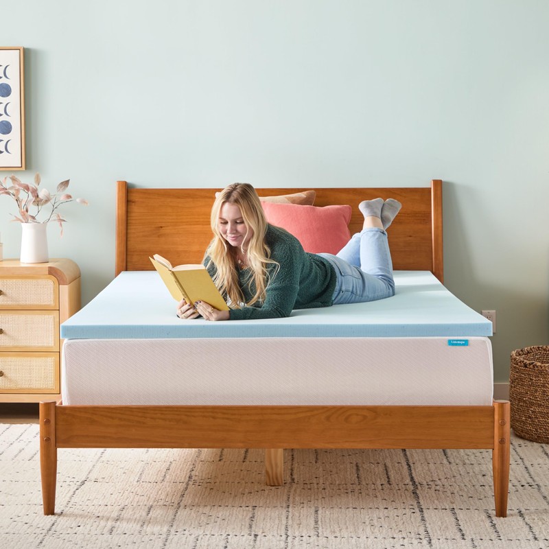 LINENSPA Memory Foam Mattress Topper - 2 Inch Gel Infused