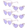 Ricawa Heart Sunglasses 6 Pack Red Valentines Glasses Trendy Heart