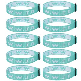 10PCS WWJD Christian Bracelet Pack for Women Men, Christian Gifts Wristbands, WWJD Bracelets - What Would Jesus Do Bracelet, 10 Green