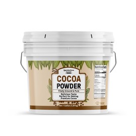 Unpretentious Dutch Cocoa Powder, 1 Gallon Bucket, Brownies, Cookies, Shakes, Food Storage