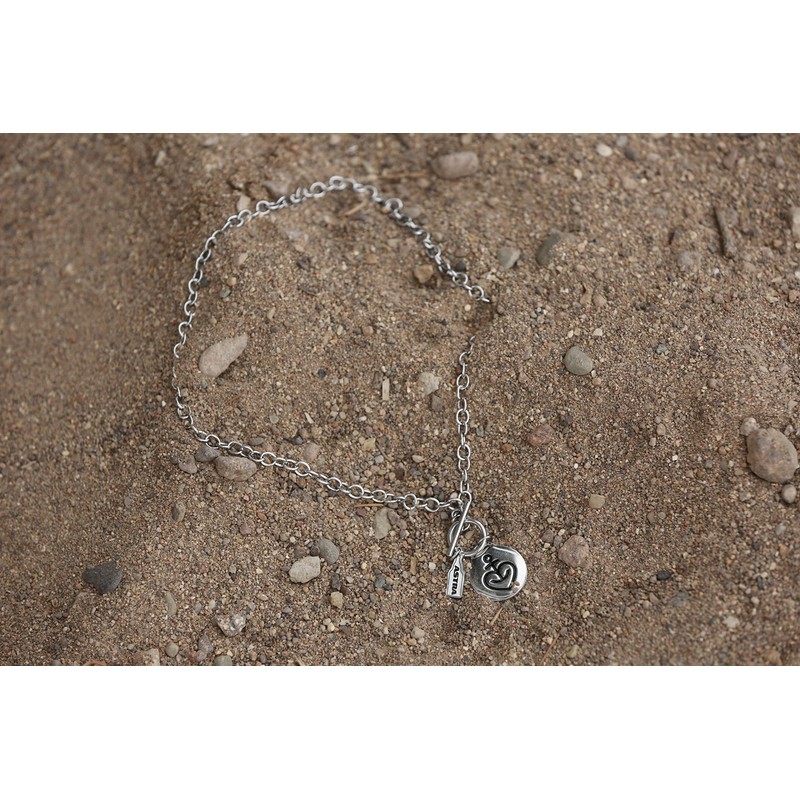 ASTRA Knolle Heart Anchor Women's Necklace Toggle Necklace Stainless Steel