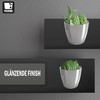 PECZEKO Flower Pot Shiny Plastic Planter Decorative Pot for Large