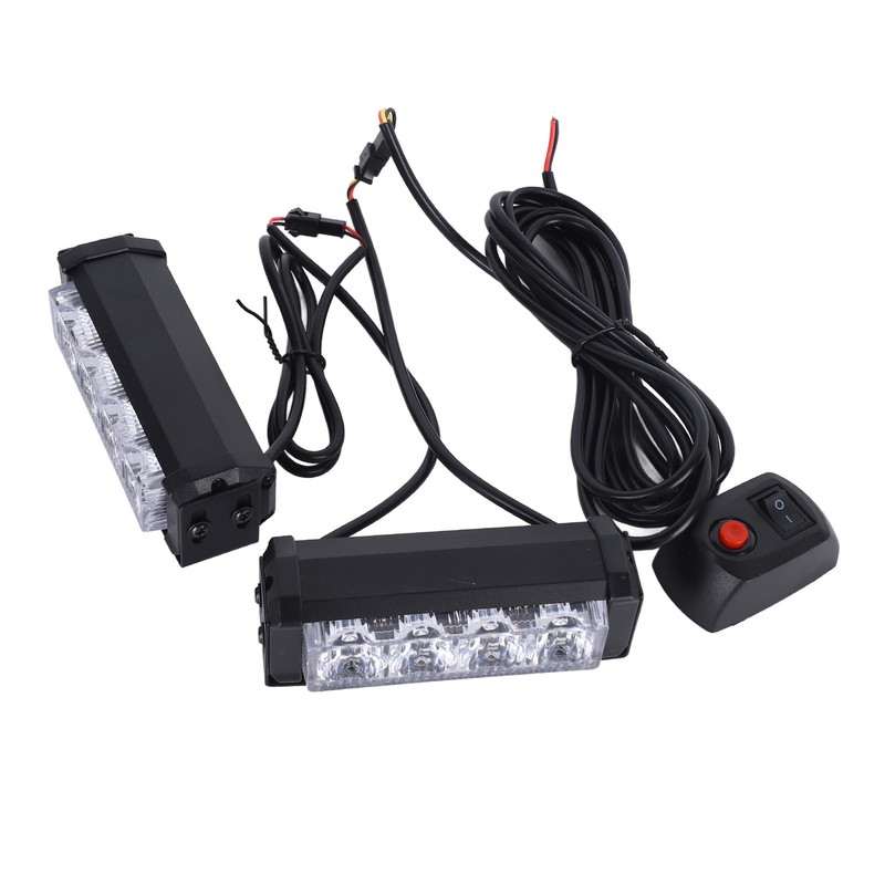 24W 12V 8LED Strobe Lights Bar High Brightness Warning Caution