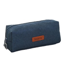 UKKQES Small Pencil Case Student Pencil Pouch Coin Pouch Cosmetic Bag Office Stationery Organizer for Teen School-Dark Blue