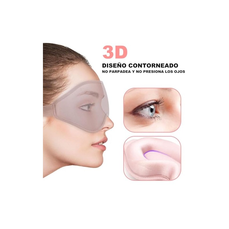 2 Máscaras para Dormir,Antifaz para Dormir de Sueño Contorno 3D,Sleep