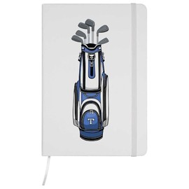 Azeeda A5 'Golftasche gefüllt mit Schlägern' Weißes Liniertes Notizbuch Gebundenem Buch (NB00066285)