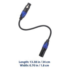TEHAUX Male to Female XLR Audio Cable Microphone Cord Connector for Mic Mixers and Lighting Signals Durable Easy to Use for Live Broadcast Recording and Video Blogging