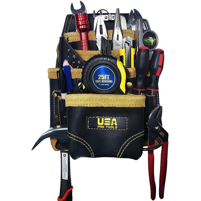 USA Pro Tools Tool Belt | Leather Tool Rig for