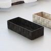 Storage Basket Woven Polypropylene Bathroom Basket Rectangular in Dark Brown