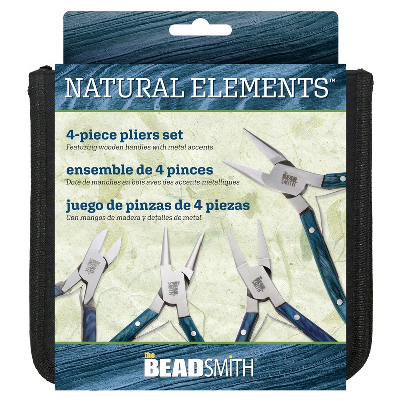 The Beadsmith Wooden Pliers Set - Natural Elements - 4-Piece