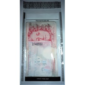 200 Tamper Evident Money/Note Wrapper Bank bags