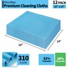 HOMERHYME Microfiber Glass Cleaning Cloth - 12 Pack, 16" x
