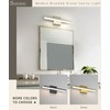 JUSHENG Brushed Nickel Vanity Lights for Bathroom Light Fixtures 5CCT