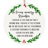 in Loving Memory of Grandpa Ornament, Double-Sided Printed 3" Ceramics