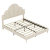 Queen Size Upholstered Bed Frame with Elegant Design, Modern Velvet