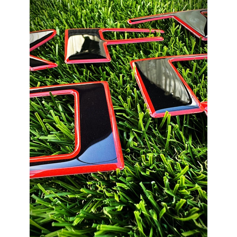 AUTOCARIMAGE RAISED TAILGATE LETTERS for RIDGELINE 2024 2025 RED REFLECTIVE