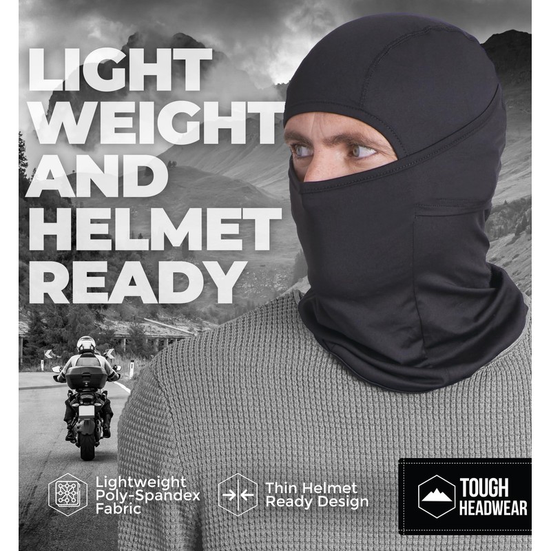 Tough Headwear Winter Balaclava - Windproof Ski Mask & Winter