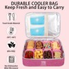 WETRBWEH Snack Box Container with Insulated Cooler Bag, Divided Serving
