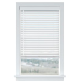 LEVOLOR Basics Cordless Light Filtering Faux Wood Blinds, Easy to Install 2” Blinds for Windows, Timeless Look, Fits up to 35” Width and 64” Length, Home Solution for Any Space or Room