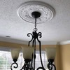 Ekena Millwork CMP19BA Baltimore Thermoformed PVC Ceiling Medallion, 19"OD x