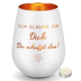 Blumuze Gifts for Women, Tea Light Holder with Engraving, You Create the Gift, Courage Consolation Gifts for Wife, Boyfriend, Colleague, Best Friend, Motivational Gifts, Farewell Encouragement Gift