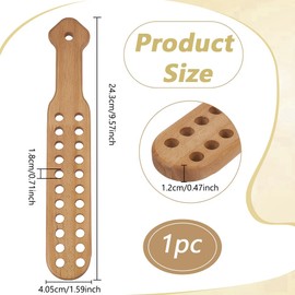 BENECREAT 22Holes Wooden Yarn Divider Weaving Separator, Knitting Yarn Organizer, 9.5x1.6x0.47inch Crochet Yarn Tender for Multiple Colors Knitting and Crocheting On The Go