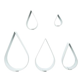 Cookie Cutter Drop Cookie Cutter 5-Piece 14 to 54 mm Tin Plate