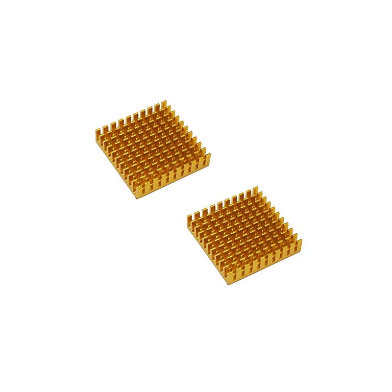 waves 2pcs Aluminum Heatsink 45x45x10mm with Heat Transfer Tape