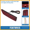 Partuto Rear Bumper Reflector Fog Brake Driving Tail Turn Signal