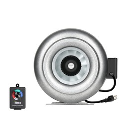 iPower 10 Inch 318 CFM Inline Duct Ventilation Fan Combo, for Grow Tent, Black