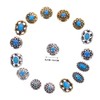 Vaguelly Retro Turquoise Crackle Nail Charms 32pcs Decorative Nail Art