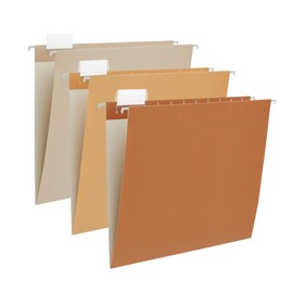 Beramon 6 Pack Gradient Hanging File Folder Letter Size Reinforced Hanging Folders with 1/5-Cut Adjustable Tabs File Folders for Filing Cabinet Organizer for Office Home Medical Charts, Orange