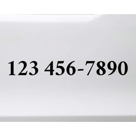 White - 2-Pack Phone Number Vinyl Numbers - 3" Tall - Storefront Business Window Vehicle - Die Cut Decal Sticker