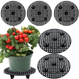 Gicare 6 Pack Pot Elevator for Plants, 12 Inch Heavy Duty Plastic Plant Stands for Indoor & Outdoor Use