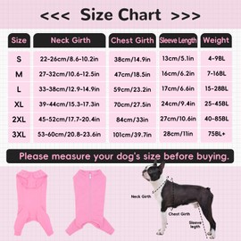 MHaustlie Dog Recovery Sleeve for Rear Legs Breathable Dog Surgery Recovery Suit with Zipper Dog Elbow Braces Protector Substitute E-Collar & Cone Anti-Licking Surgical Suit