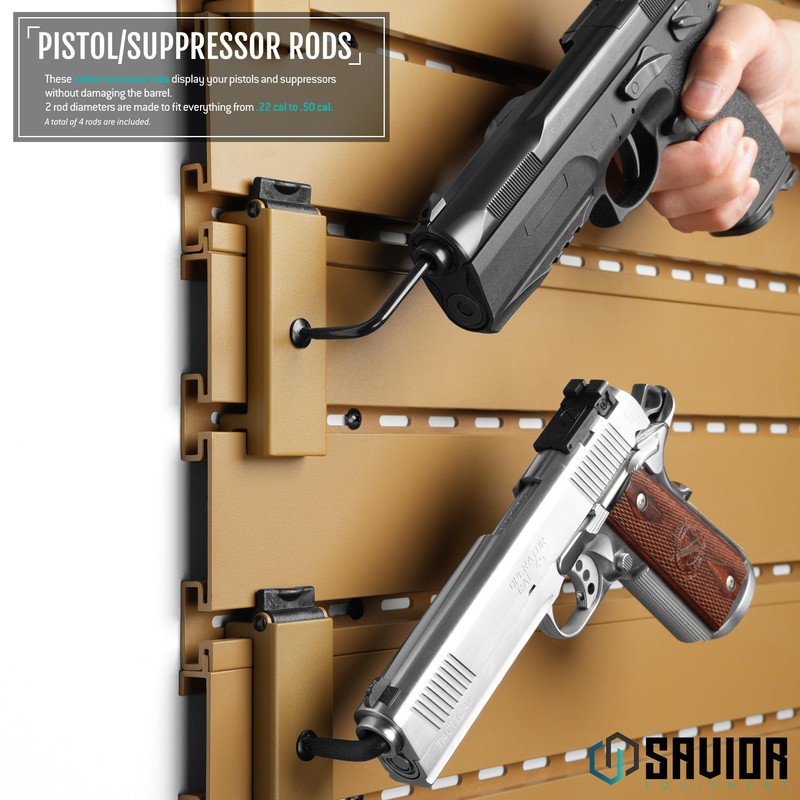 Savior Equipment Wall Rack System Angle Adjustable Pistol Barrel Holder