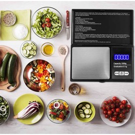 Weigh Gram Scale 1000g x 0.1g, Pocket Scale, Digital Jewelry Scale, Food Scale, Kitchen Scale, Digital Gram Scale