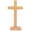 Catholic Cross,Handmade Wooden Catholic Crucifix Standing Table Cross with Removable