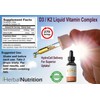 Herbal Nutrition Best Vitamin D3 Supplement Plus K2 Liquid Vitamin