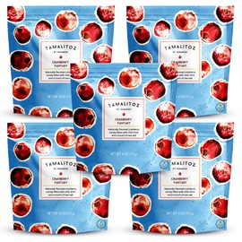 Tamalitoz Cranberry Fantasy – Spicy Cranberry Mexican Hard Candy Filled with Chile, Lime & Sea Salt – Handcrafted Fruit Candy, Gluten-Free, Kosher, No Artificial Colors, 5 Bags – 4oz Eac